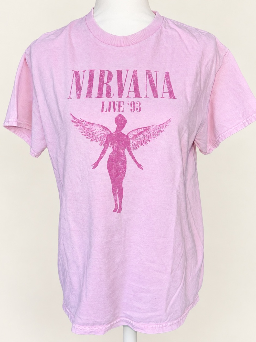 Nirvana Graphic T-Shirt Men Medium
Pink Live 93 In Utero Angel Short
Sleeve Te